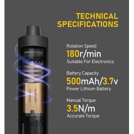 TanSon Mini Electric Screwdriver Set,3.7V Precision Screwdriver Set 50 in 1 Magnetic Drill,OLED Display,5 Torque Settings,4 LED Lights, Portable Repair Tool Kit for Computer,Phone, Watch,Camer,Glasses