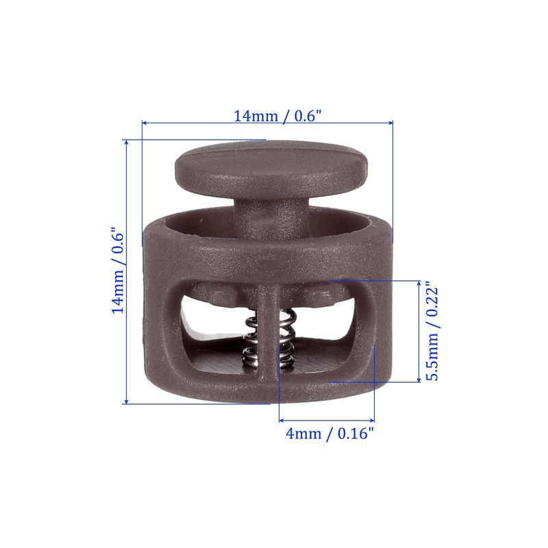 M METERXITY 60 Pack Plastic Spring Cord Locks - Round