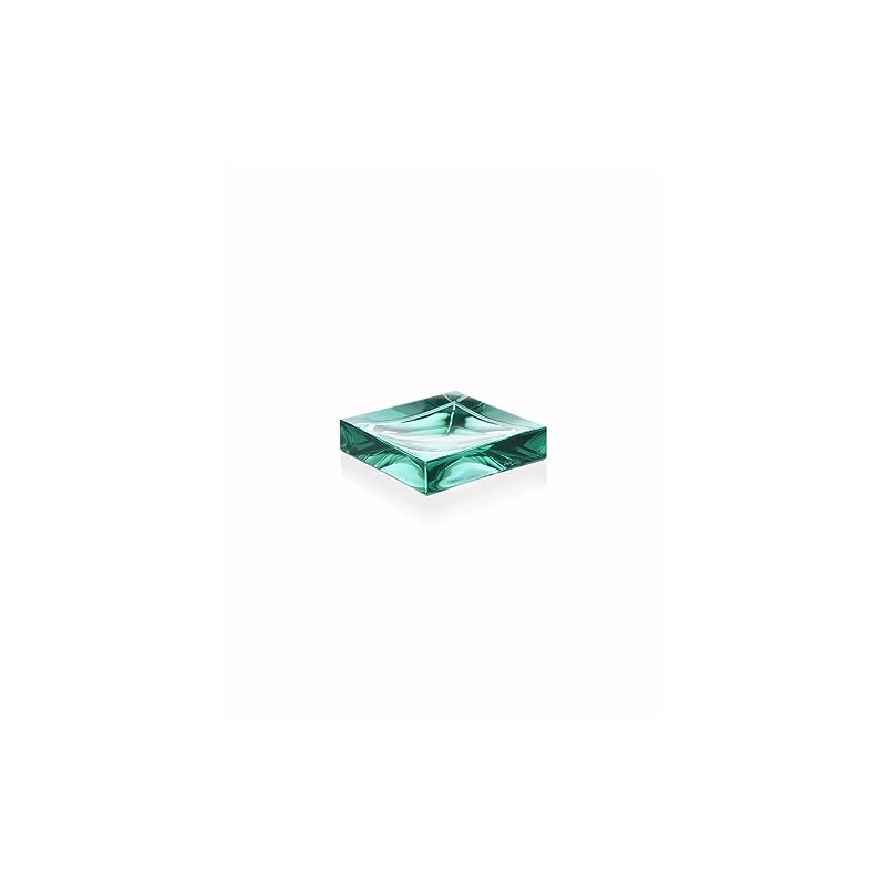Kartell Boxy Soap Dish, Aquamarine, 10.5 x 2.4 x 10.5