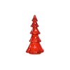 Lumineo Small Micro LED Red Glass Tree, 7.6" Tall, Warm