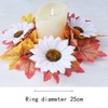 6pcs 9.8" Candle Rings Artificial Flower Wreath Fall Autumn Harvest