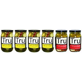 Tru Pickles 6 Piece Variety Pack, Bread/Butter and Tru Dill Heat