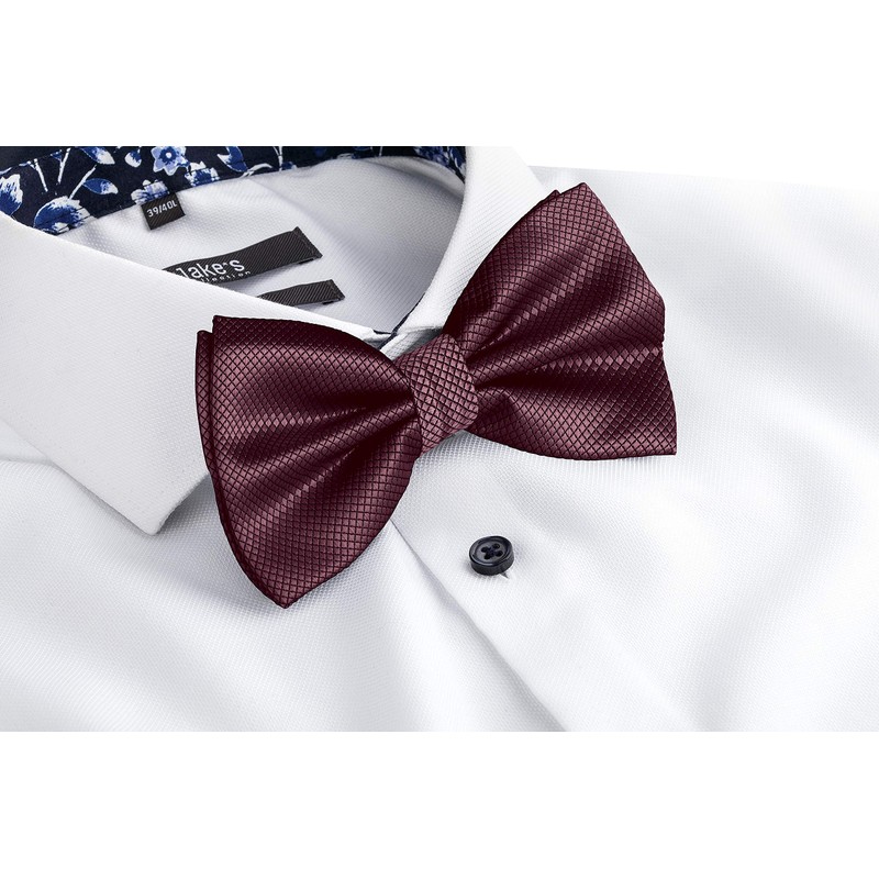 BomGuard Mens Adjustable Bow Tie Pre-Tied with Hook Closure, Suit