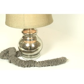 Moss Linen Lamp Cord Cover 9 Ft Long Dark Grey Taupe