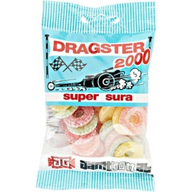 Dragster 2000 Super Sour Gummy Candy 3 Packs of 50g SÖPÖSÖPÖ pack (SOPOSOPO)