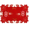 Grelucgo Embroidered Christmas Holiday Table Placemats(12x18 inch) Set of 6
