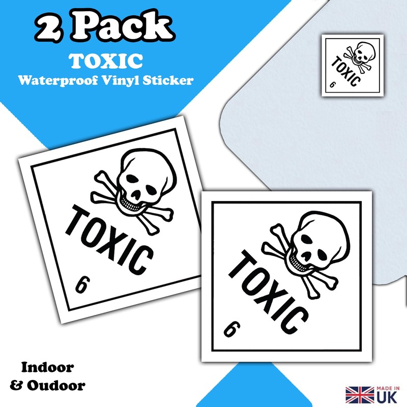 Toxic Hazard Chemical Label - 6 Toxic Substance - Vinyl