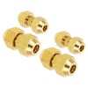 PATIKIL Brass Pipe Fitting Connector Set of 2 Brass Pipe