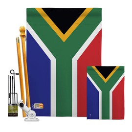 Americana Home & Garden FK140218-BO South Africa World Nationality Decorative Vertical Kit, House & Garden Flags Set w/Flagpole, Multi-Color