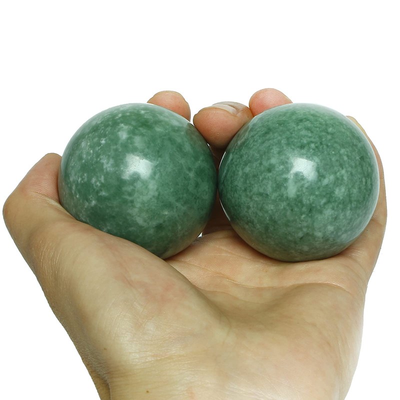 STCREE 5cm Exercise Handballs Soild Marble Chinese Baoding Balls Dark