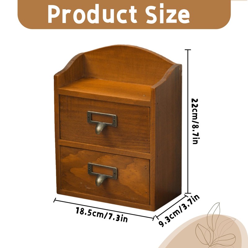 QoTang Floating Nightstand Shelf with Drawer Rustic Wood Floating Wall