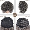 GNIMEGIL Gray Ombre Dreadlocks Wigs for Men Braided Wig Medium