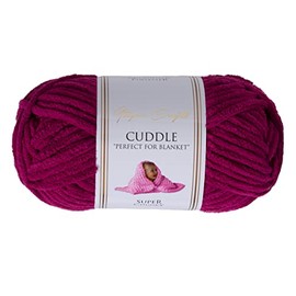 Utopia Crafts Cuddle Super Chunky Chenille Soft Yarn for Knitting and Crochet, 100g - 60m (Purple)