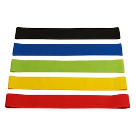 5 Resistance Bands Set - Premium Quality Natural Latex, Non-Toxic, Skin-Friendly, Ideal for Yoga, Pilates, Strength Training, and Injury Recovery (Multicolour)