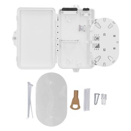 Ausla Fiber Distribution Box, 4 Core Fiber Optic Distribution Box, IP65 Waterproof, Wall Mounted, Fiber Optic Junction Box for Indoor and Outdoor Use