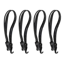 Pack of 4 Luggage Straps Bicycle, Bicycle Tie Down Strap, 3 in 1 Tie Down Strap with Hooks, Elastic Rubber Tensioner Strap for Motorcycle, Bicycle Backpack, Adjustable Tie Down Straps for Backpack