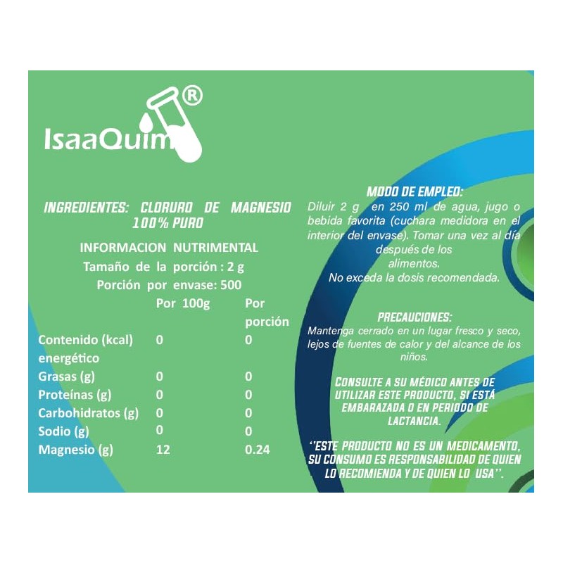 Cloruro de Magnesio Alimenticio 1KG – Suplemento Natural de Alta