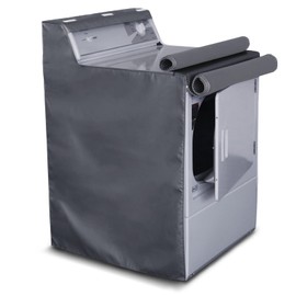 AKEfit Washing Machine Cover, Zipper Design,Fit for Outside Top or Front Load Washer/Dryer Waterproof Dustproof Sunproof W29"D28"H43" Grey…