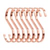 SumDirect 10pcs 4 Inch Rose Gold Flat S Hooks, Heavy