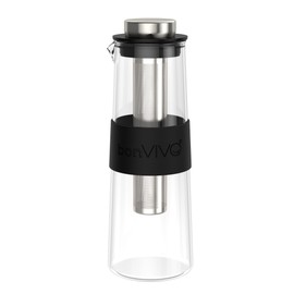 bonVIVO Frida Cold Brew Coffee Maker, Cold Brew Maker For Coffee Lovers, Cold Coffee Maker With Permanent Filter And Glass Coffee Pot, Cold Brew Iced Tea Infuser For 8 Cups, 34 oz