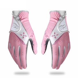 CRESTGOLF Iadies Golf Gloves,Golf Gloves for Women Comfortable Windproof Waterproof， Light Anti Slip Grip ，All Weather Soft Flexible Wear Resistant golf gloves（pink s）