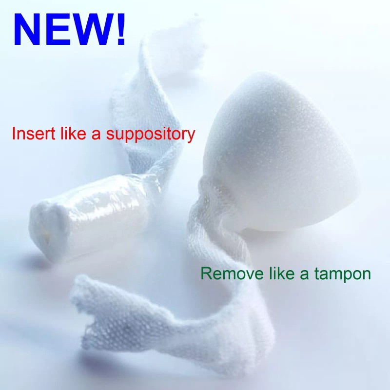 Coloplast Expanding Foam Fecal Plug Tampon Pad Suppository Pessary Swim