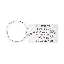 Valentines Day Gifts for Him Boyfriend Funny Keychain Gifts for Boyfriend Birthday Gift for Fiance Husband Gag Keyring Gifts for Boyfriend I Love You Gifts for Him Anniversary Wedding Gifts for Mr