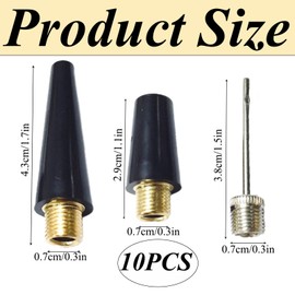 klahh 10PCS Ball Pump Needle Set Inflation Needle Adapter Kit Adapter Pump Nozzle for Inflatables, Sport Balls, Bicycles