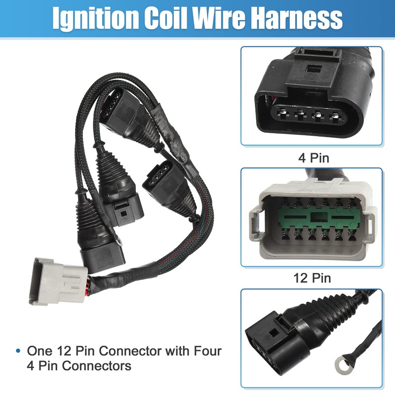 A ABSOPRO 1 set automotive ignition coil wiring harness 06B998018T