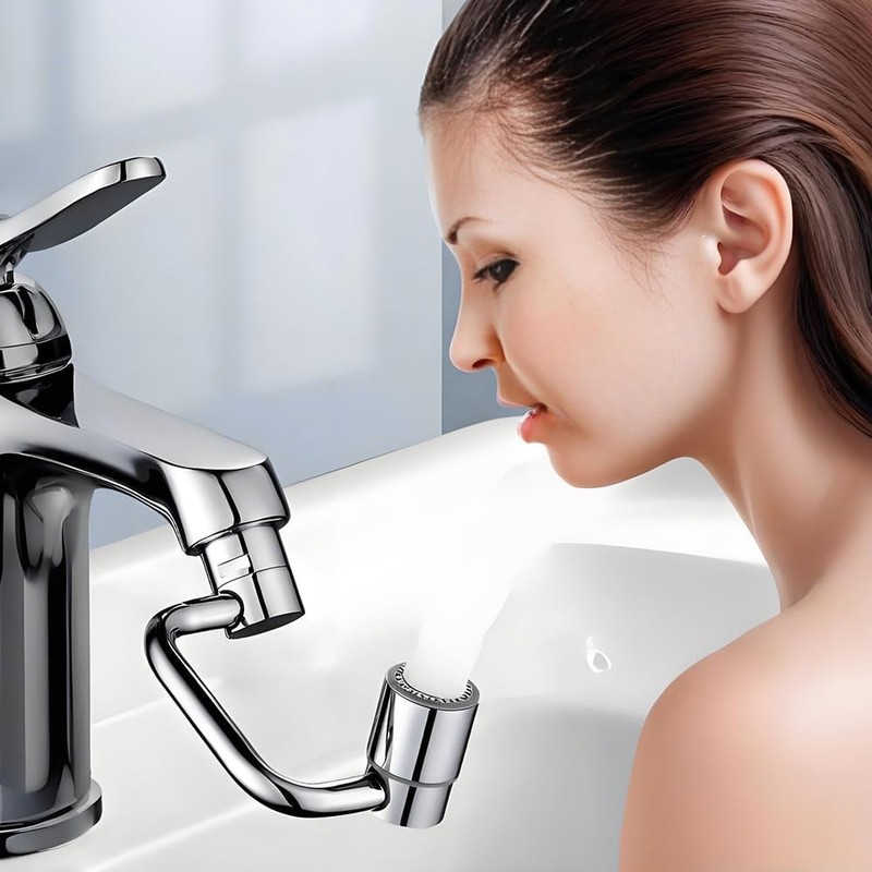 Extensor de Grifo Giratorio 1080°, Regulador de Flujo de Agua