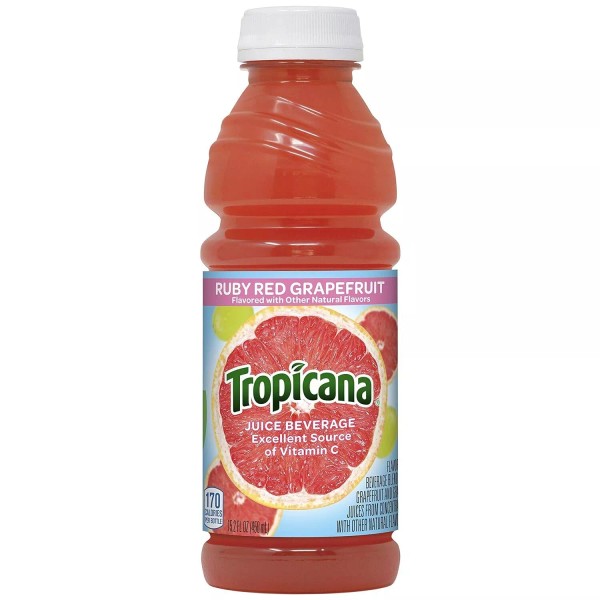 Tropicana (12 Pack) Tropicana Ruby Red Grapefruit Juice Beverage, Vitamin