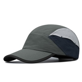 Clakllie 5 Panel Cap, Breathable Cap, Lightweight and Quick-Drying Baseball Cap, Outdoor Sun Cap, Baseball Cap, UV Protection, Shield Caps for Men, CDGE-DSCB1-Gray, Unit size