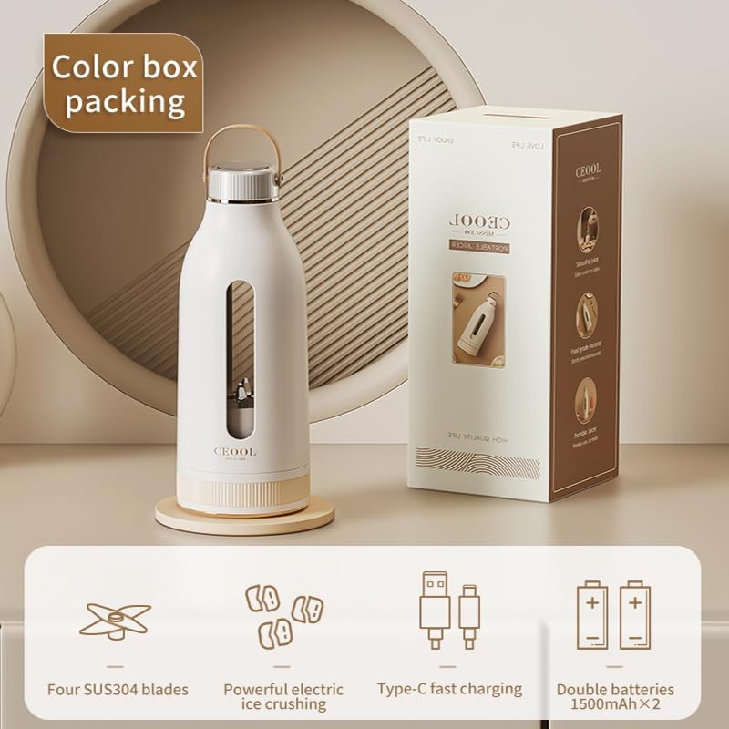Portable Blender, Personal Blender for Shakes and Smoothies, Mini Juicer