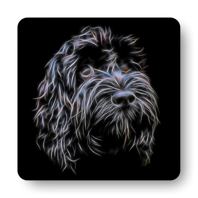 Fractal Artworks Cockapoo Set of 4 Coasters with Fractal Art