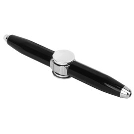 SPYMINNPOO Spinner Pen Luminous Gyro Ballpoint Pen with Fingertip Finger Pen with LED Light for Stress Relief (Black)