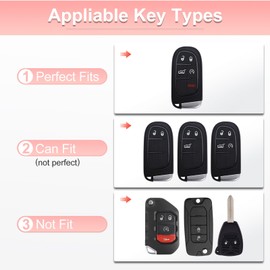 Pangpai Pink Car Accessories 3 Pcs for Jeep Grand Cherokee Renegade Wrangler Patriot Grand Commander Key Fob Cover with Bling Keychain Cute Push to Start Button Cover