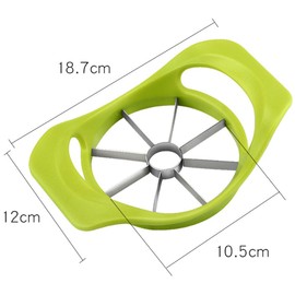 Starchef Apple Fruit Cutter,Slicer,Divider,Corer,Wedger,Stainless Steel,Slicer for Apples,Pears,Fruits,Ergonomic Handle, Easy Grip, Sharp Blade,Large(8 Slices,Green)