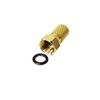 8x F-connector 7,5mm gold-plated with seal and 4x rubber cover