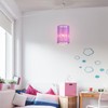 LaLuLa Hanging Lamp, Purple Cotton Hanging Lights with Plug in