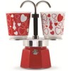 Bialetti Mini Express Moka Set With 2 Cups Heart 90ml
