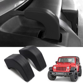 DKMGHT Factory - Juego de 2 fundas de gancho de remolque para Jeep Wrangler JK JL Gladiator JT 2007-2022, añade agarre acolchado a la recuperación de la correa de remolque (negro)