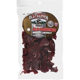 Old Trapper Naturally Smoked Beef Jerky 10oz, Peppered (Pack of 6)
