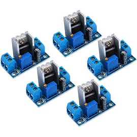 TECNOIOT LM317 DC-DC Converter Adjustable Linear Regulator Step Down Circuit Board Pack of 5