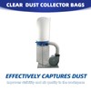 WZKO 709563 Dust Collector Bags Clear Plastic for JET Lower