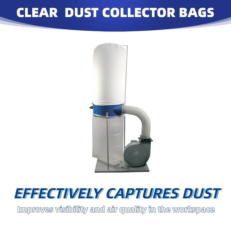 WZKO 709563 Dust Collector Bags Clear Plastic for JET Lower