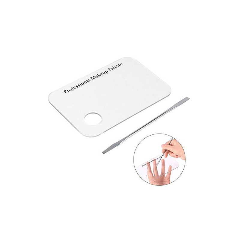 Sonew Paleta de Maquillaje de Acrílico Transparente, Paleta de Mezcla