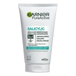 Gel Limpiador Facial 3 En 1 Garnier Pure Active - 150ml                                                                                               
