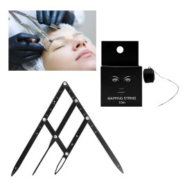 Kit Para Microblading Hilo Pigmentado + Compas De Metal Negro
