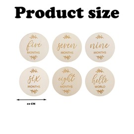 7 Pcs Baby Milestone Cards, 10cm Milestone Baby Cards, Double Sided Milestone Cards, Newborn Infants 0-12 Months Growth Recording New Parents Gift Set Baby Monthly Milestone Cards