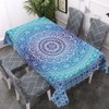 Walmsco Tablecloth Gradient Bohemian Mandala Pattern Decor For Dining Room